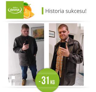 Błyskawiczna zmiana u Mateusza, -31kg w niecałe pół roku! 